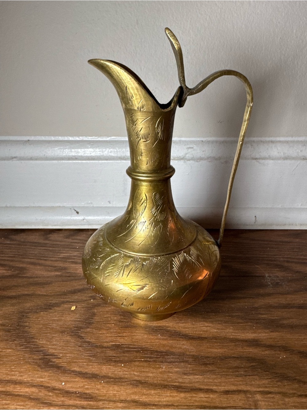 Brass Decorative Ewer Pitcher - Gold Accent Home Accent